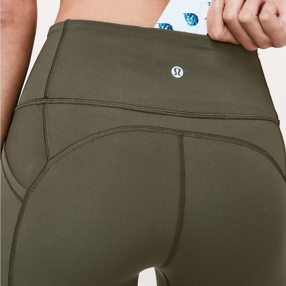 Lululemon Athletica All The Right Places II crop 23” in Dark Olive - Picture 4 of 8